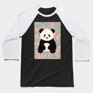 Panda Bear with a Pink Background Baseball T-Shirt